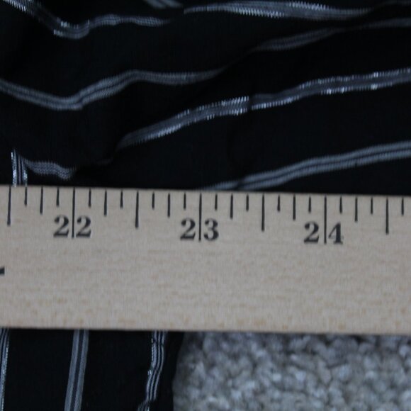 Southpole Premium Shirt Men XL Black/Silver Stripe Pearl Snap Long Sleeve Button - Picture 11 of 13